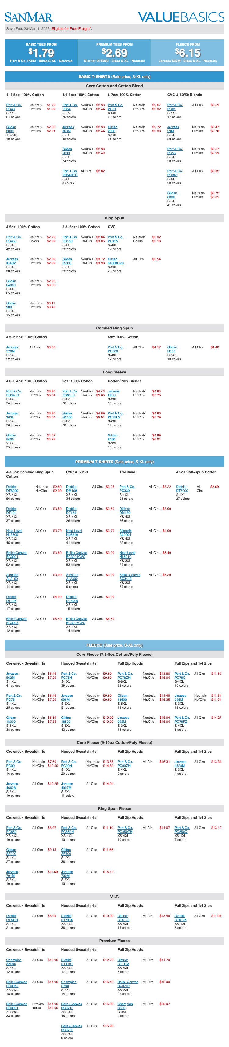 Value Basics Marketing Layout